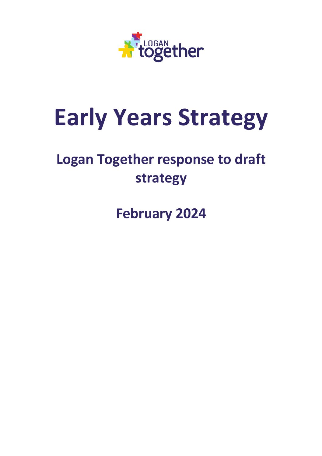 Logan Together Submission – Draft Early Years Strategy (2024)