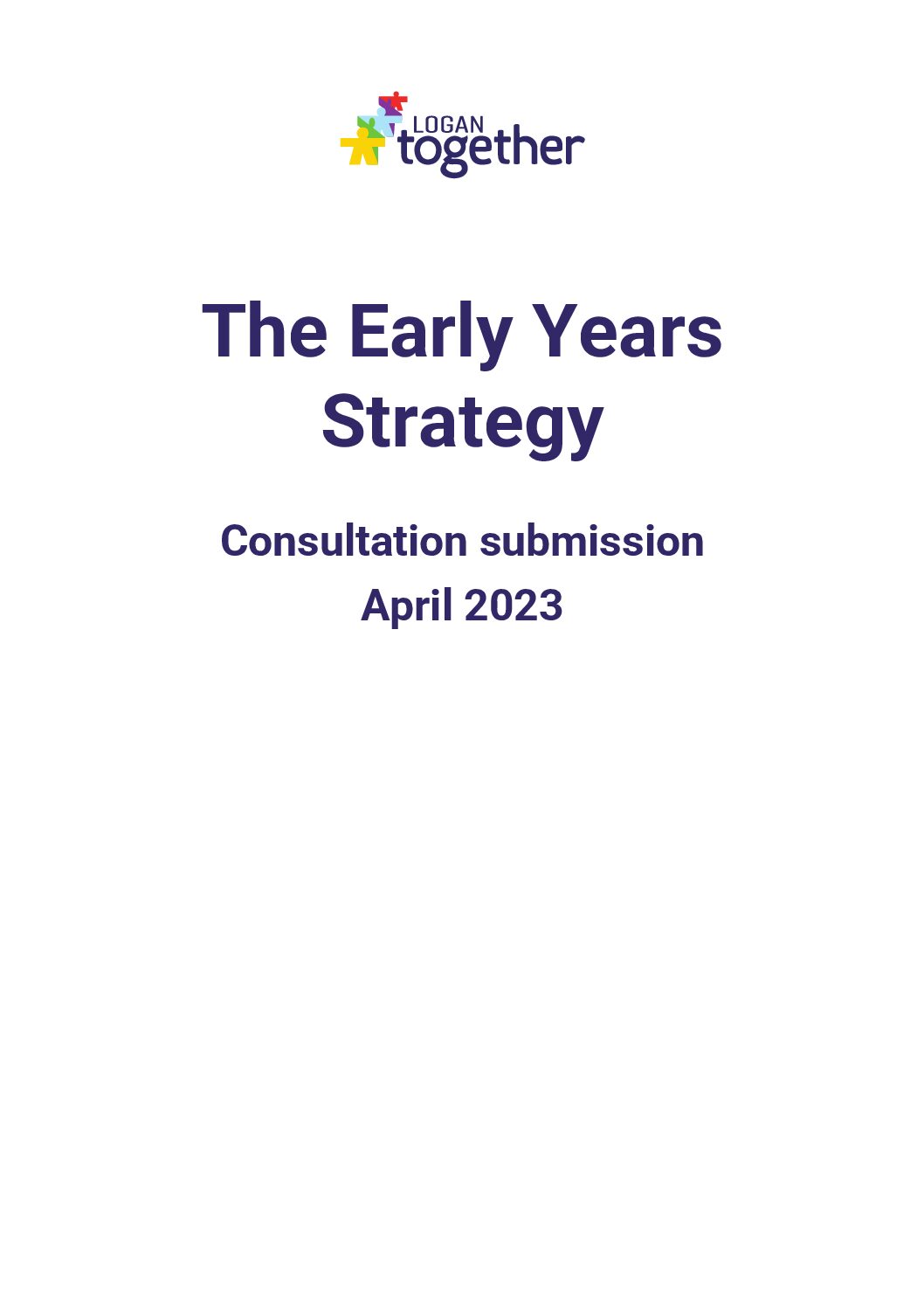 Logan Together Initial Submission – Early Years Strategy (2023)