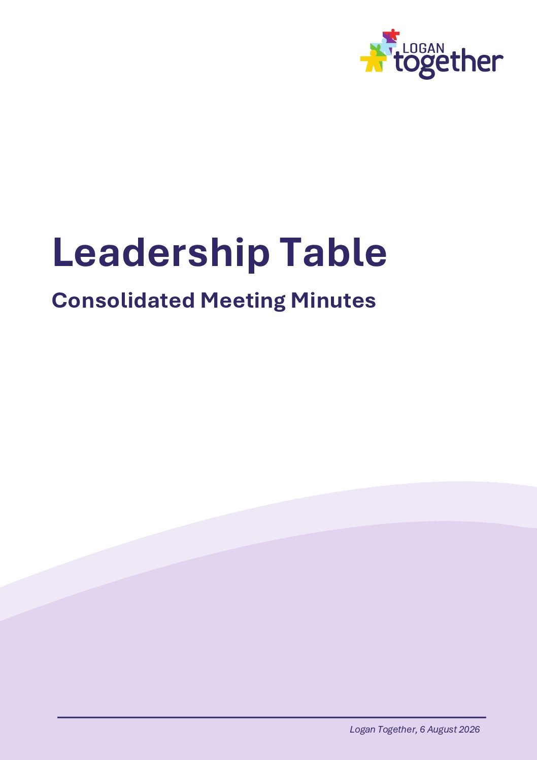 Logan Together Leadership Table Minutes – 6 August 2026